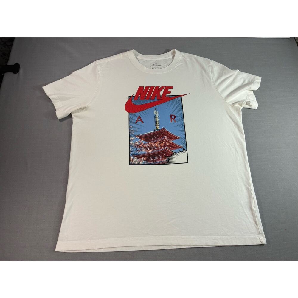 Nike Air Graphic T-Shirt Mens XL White Short Sleeve Sneaker Culture Tee